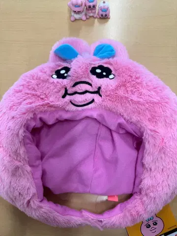 빤쮸토끼 캐릭터 플리스 후드 핑크