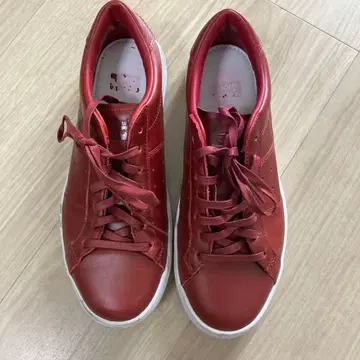 오니츠카타이거 가죽 스니커즈 화이트 밑창