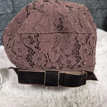 브라운 레이스 모자