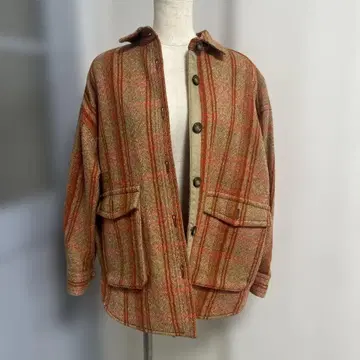 PUBLIC TOKYO 체크 무늬 울 자켓