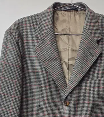 이탈리아제 MauroAngeletti 체크 테일러드 자켓