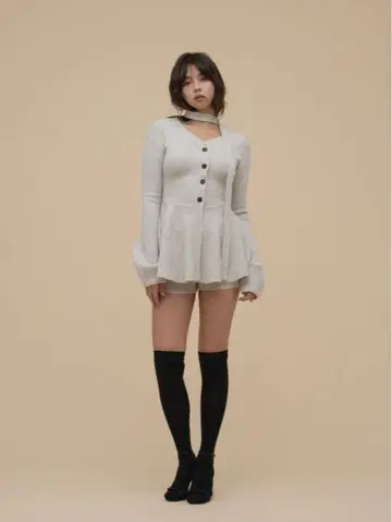 andmary Dahlia 튜닉 세트 업 베이지