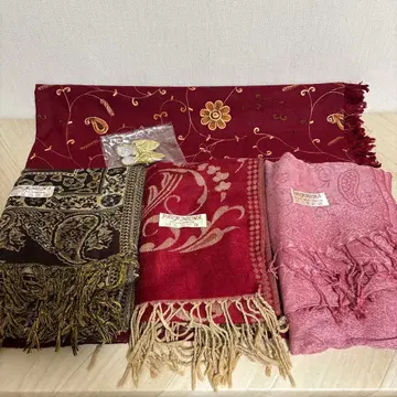 두바이 구매 숄, 파시미나 4장 일괄. 덤 포함!
