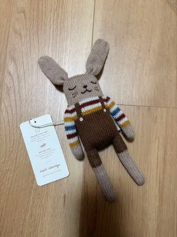 main sauvage Bunny 니트 토이 레인보우 토끼