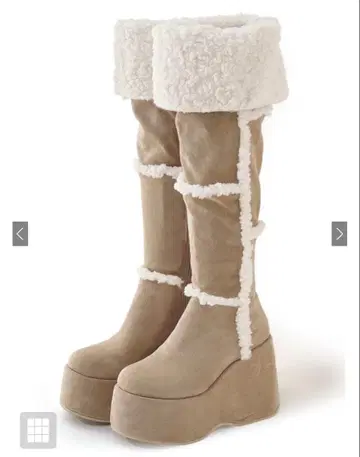 통굽 무스탕 니하이 부츠 [zr1451]