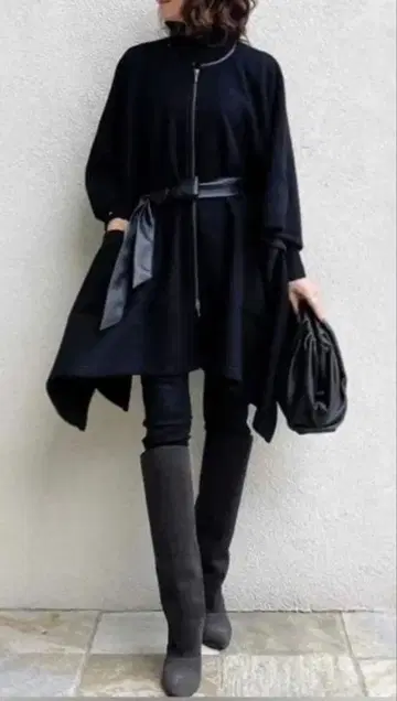 한정판 모델 sysorus akko3839 콜라보 울 가죽 케이프