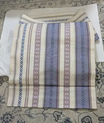 하카타 오비 연보라색 패턴