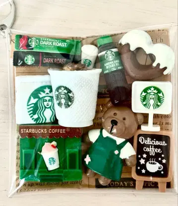 가챠 파우치 카페풍 데코레이션 부품 데코 부품