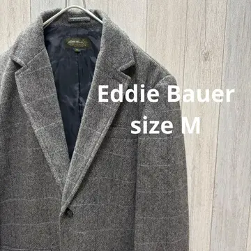 에디 바우어 그레이 체크 무늬 테일러드 자켓 M