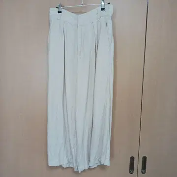 UNIVERSAL SEVEN 베이지 와이드 팬츠