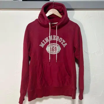 BEAMS 풋볼 디자인 후드티 L 빨간색