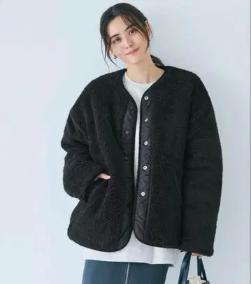 coca 리버서블 퀼팅 블루종 M