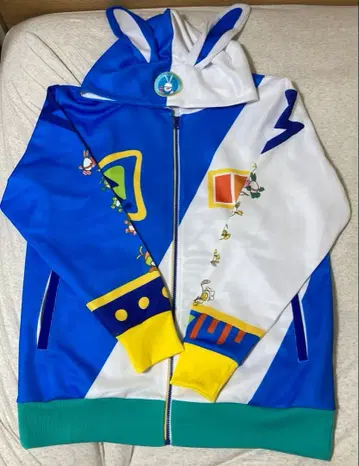 도쿄 디즈니랜드 우사타마 대탈주 지퍼 후드티 L 사이즈이지만 빅 사이즈