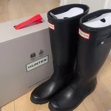 HUNTER 여성용 장화 블랙 24cm