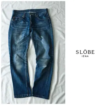 슬로브 이에나 [세탁 가능] 빈티지 워시 가공 데님 팬츠