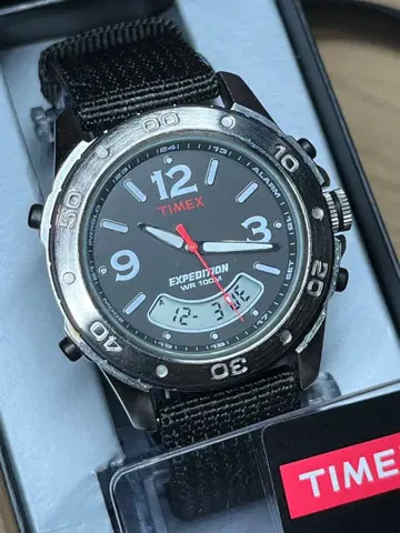 TIMEX EXPEDITION WR100m 데지아나 캔버스 벨트 작동