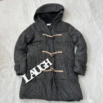 PLST 플라스테 후드 부착 그레이 다운 더플 코트 M