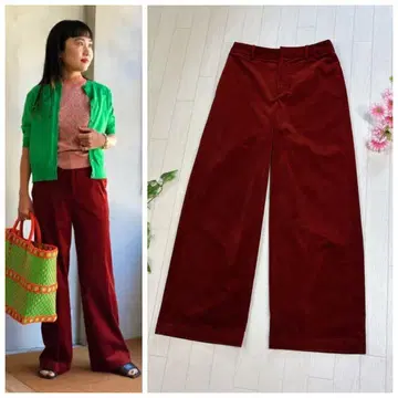 CABaN 캐 코듀로이 팬츠 코튼 와이드 브라운 계열 XS