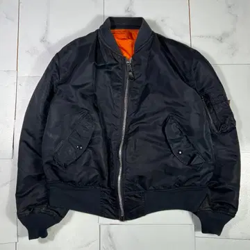 90s USA제 Alpha 알파 MA-1 자수 3선 네이비