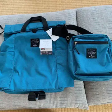 다기능 포켓 부착 백팩 숄더백 세트