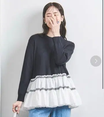 UNITED ARROWS 엔브로 티어드 콤비 니트