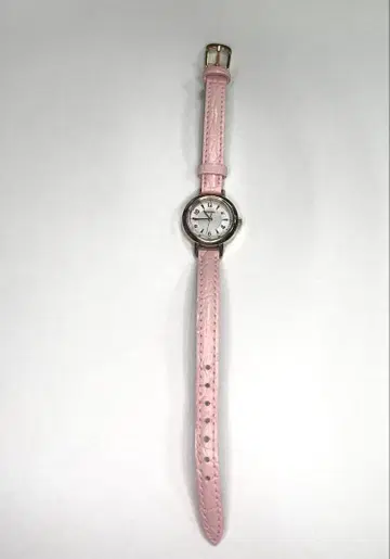 SEIKO 핑크 가죽 아날로그 손목시계