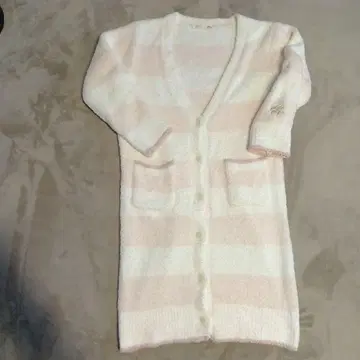 gelato pique 핑크와 화이트 보더 가디건