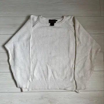 Eddie Bauer 화이트 코튼 니트 80s 80년대