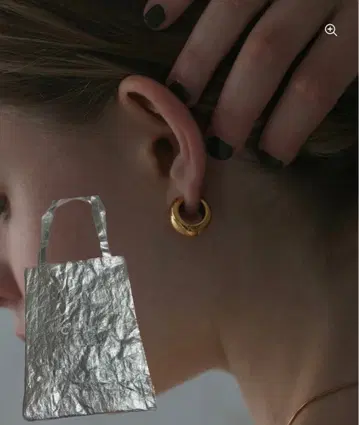 CENE 골드 귀찌 실버 백 세트