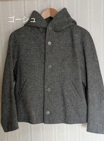 고쉬 후드 부착 블루종 자켓