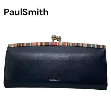 새상품급 PaulSmith 폴스미스 가마구치 장지갑 네이비 멀티 컬러