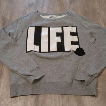 MONCLER LIFE 로고 맨투맨 그레이