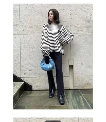 트레이닝복처럼 보이는 니트 보더 미라 오웬