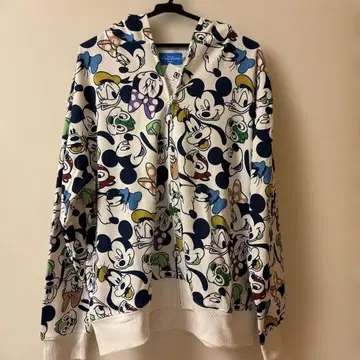 도쿄 디즈니 리조트 미키 패턴 후드티 LL