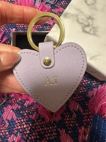 하트형 키링 라벤더