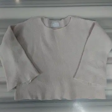 NOBLE 버튼 플레어 슬리브 니트탑 그레이지