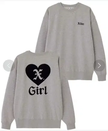 새상품급 X-girl 하트 크루넥 맨투맨 XL
