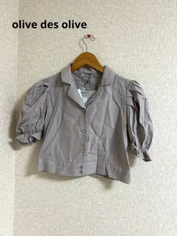 새상품 olive des olive 허리 리본 오픈 카라 셋업