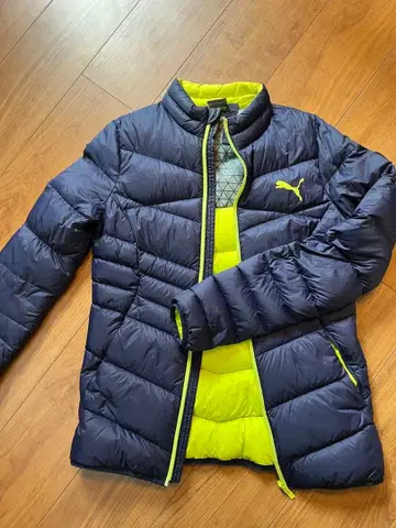 Puma 다운 자켓 네이비/라임