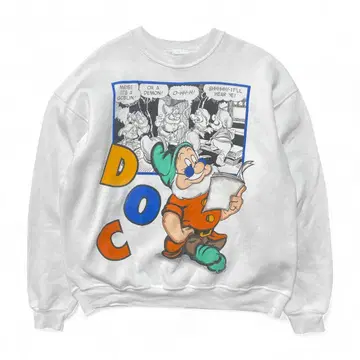 90S 빈티지 디즈니 백설공주 7인의 난쟁이 닥터 맨투맨