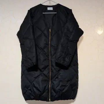 듀오 아카이브 다이아 퀼팅 다운 코트 블랙 새상품급