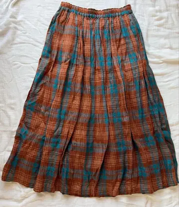 [ 새상품급 ] ichi Antiquites 린넨 체크 스커트