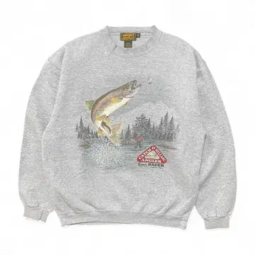 구제 의류 USA 90S 에디 바우어 빈티지 맨투맨 프린트