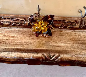 유럽 프랑스 앤티크 빈티지 vintage 브로치 꽃