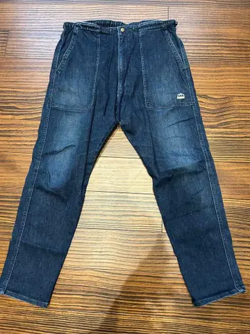 Lee 다크 블루 데님 스트레이트 팬츠