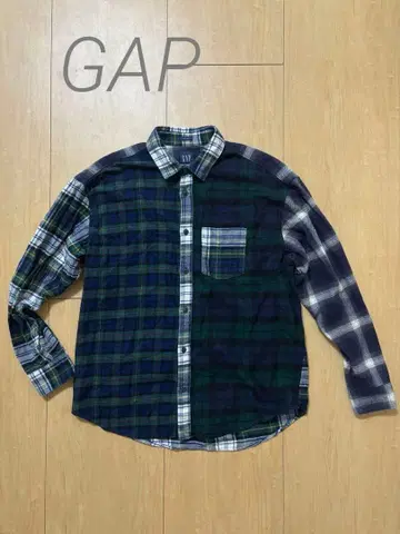 00s GAP 크레이지 패턴 플란넬 셔츠 컨디션! 좋은 배색!