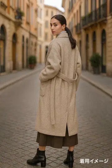 미사용 택 포함 나노 유니버스 본딩 체크 체스터 코트 38