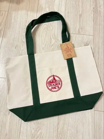 NEW 컬러 [ 택 포함 새상품 ] TRADER JOE'S 토트백 그린