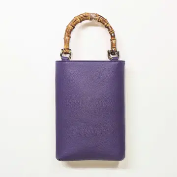 소가죽 슈링크 뱀부 토트 보라색 대나무 손가방 신여 축제 타케짱 채널