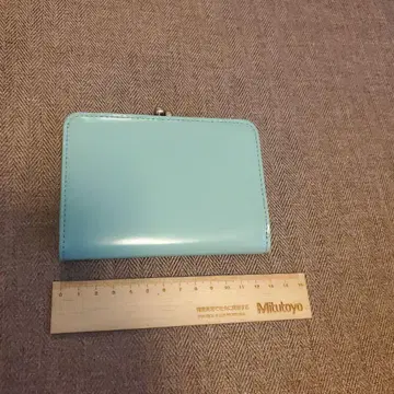 펠리시모 블루그린 매끈한 가죽 장인 접이식 지갑 일본제